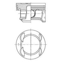 Piston trapezoidal connecting rod 73.4mm KOLBENSCHMIDT...