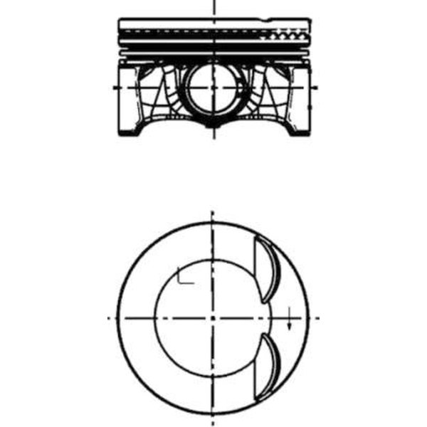 Kolben Trapezpleuel 82,51mm KOLBENSCHMIDT für AUDI A3