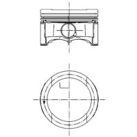 Piston trapezoidal connecting rod 81.51mm KOLBENSCHMIDT...