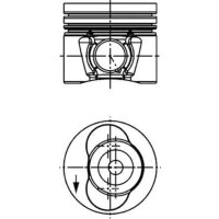 Kolben 81,01mm KOLBENSCHMIDT für VW LT 28-35 II Bus