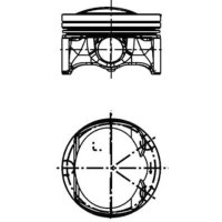 Kolben Trapezpleuel 82,51mm KOLBENSCHMIDT für AUDI A3