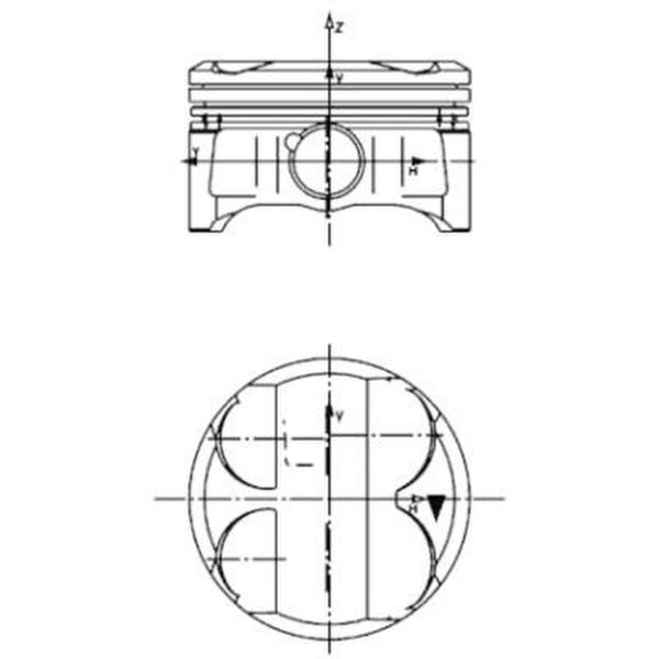 Kolben Trapezpleuel 84mm KOLBENSCHMIDT für BMW 1