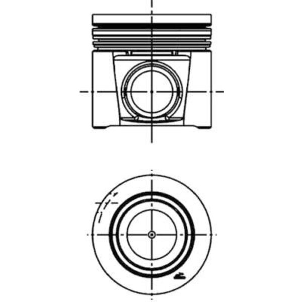 Kolben Trapezpleuel 88,4mm KOLBENSCHMIDT für FIAT DUCATO Bus