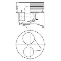 Piston 43.5 mm Kompression 43.5 KOLBENSCHMIDT
