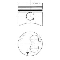 Piston trapezoidal connecting rod 77.01mm KOLBENSCHMIDT...