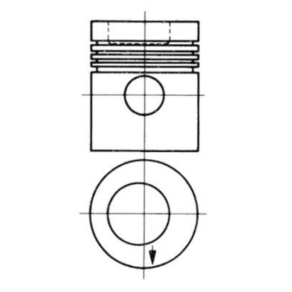 Piston 97.5mm KOLBENSCHMIDT for MERCEDES T2/L municipal vehicle LKO 508 DG
