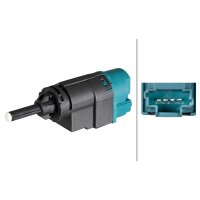 Brake light switch 12 V manual (foot-operated) 4-pole HELLA for RENAULT