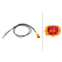 Sensor Abgastemperatur 1.056mm HELLA für VW MULTIVAN T5
