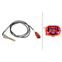 Sensor Abgastemp. 2-polig 1.167 mm Kabel HELLA für u.a. PORSCHE CAYENNE