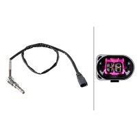 Sensor Exhaust Gas Temperature 2-pin 606 mm cable HELLA for e.g. SEAT ALTEA