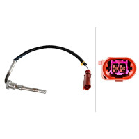 Sensor Exhaust Gas Temperature screwed 2-pin 219 mm cable HELLA for e.g. AUDI A6