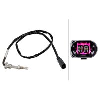 Sensor exhaust gas temperature screwed 2-pole 750mm cable HELLA for e.g. AUDI A3