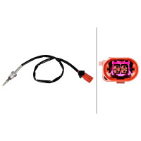 Sensor Exhaust Gas Temperature screwed 2-pin 475 mm cable HELLA for e.g. MAN TGE