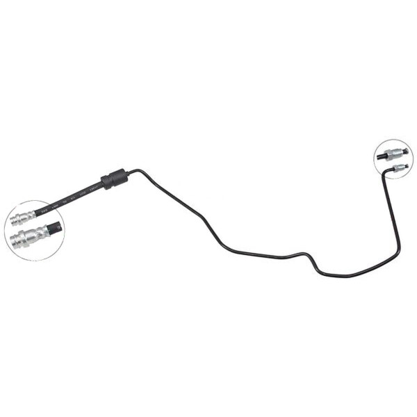 Brake hose 850 mm INN M10x1.0 OUT M10x1.0 A.B.S. for e.g. VOLVO S60