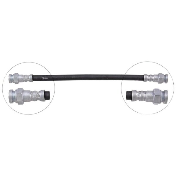 Brake hose 263 mm INN M10x1.0 INN M10x1.0 A.B.S. for e.g. RENAULT 14