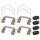 Accessory set disc brake pad A.B.S. suitable for e.g. KIA CARENS