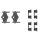 Accessory set disc brake pad A.B.S. suitable for e.g. NISSAN SUNNY
