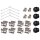 Accessory kit for disc brake pad A.B.S. suitable for TOYOTA RAV