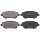 Brake pad set with wear warning 19 mm A.B.S. for TOYOTA AVENSIS and others