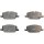 Brake pad set without wear warning 19.6 mm A.B.S. for e.g. OPEL INSIGNIA