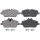 Brake pad set prepared for wear warning indicator 13.7 mm A.B.S. for BMW i3