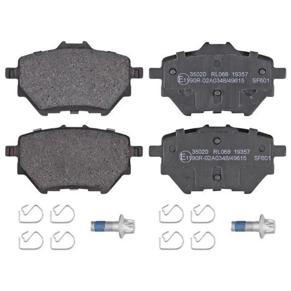 Brake pad set with wear warning 16.7 mm A.B.S. for PEUGEOT 3008 and others