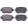 Brake pad set without integrated wear sensor 17.5 mm A.B.S. for QOROS