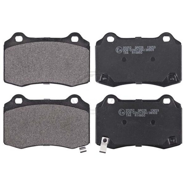 Brake pad set with wear warning 14 mm A.B.S. for TESLA MODEL and others