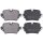 Brake pad set for wear warning indicator 16.8 mm A.B.S. for JAGUAR F-TYPE