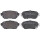 Brake pad set with wear warning 15.2 mm A.B.S. for NISSAN QASHQAI and others