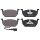 Brake pad set with integrated wear sensor 17.4 mm A.B.S. for e.g. VW GOLF