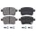 Brake pad set with wear warning 17 mm A.B.S. for e.g. OPEL CORSA