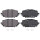 Brake pad set without wear sensor 14.5 mm A.B.S. for e.g. MAZDA MX-5