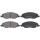 Brake pad set with wear warning 14.2 mm A.B.S. for NISSAN MICRA and others