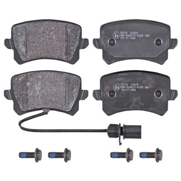 Brake pad set with integrated wear sensor 17 mm A.B.S. for AUDI Q3