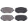 Brake pad set without wear warning 18 mm A.B.S. for e.g. RENAULT MEGANE