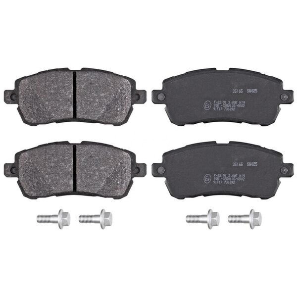 Brake pad set not for wear warning indicator 17.3 mm A.B.S. for FORD KA+