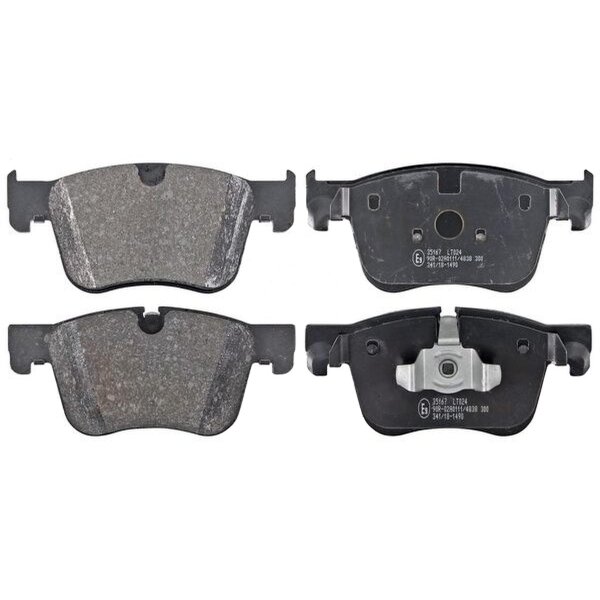 Brake pad set for wear warning indicator 17 mm A.B.S. for PEUGEOT RIFTER