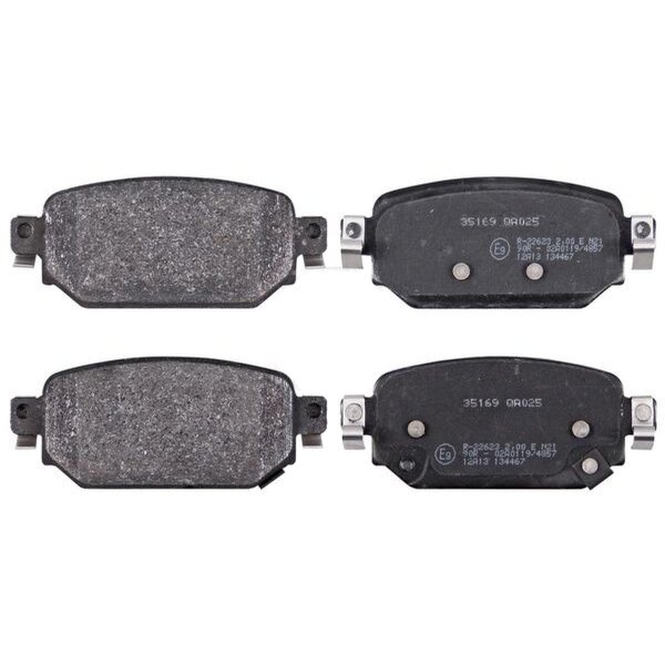 Brake pad set with acoustic wear warning 15.5 mm A.B.S. for e.g. MAZDA 3