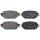 Brake pad set with acoustic wear warning 15.5 mm A.B.S. for e.g. MAZDA 3