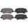 Brake pad set with acoustic wear warning 14.9 mm A.B.S. for KIA PICANTO
