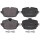 Brake pad set for wear warning indicator 17 mm A.B.S. for AUDI A8 and others