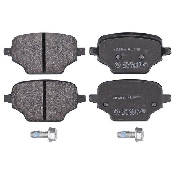 Brake pad set without wear warning 17.3 mm A.B.S. for e.g. OPEL COMBO