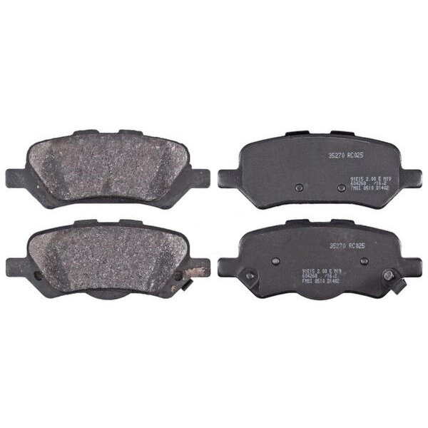 Brake pad set with acoustic wear warning 17 mm A.B.S. for TOYOTA VENZA