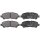 Brake pad set without wear warning 15.3 mm A.B.S. for TOYOTA HIGHLANDER