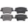 Brake pad set with wear warning 15.2 mm A.B.S. for HYUNDAI SANTA and others