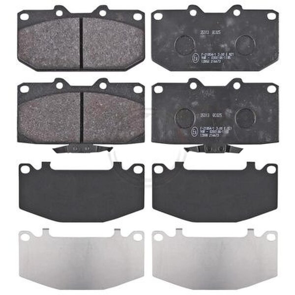 Brake pad set with acoustic wear warning 12.8 mm A.B.S. for TOYOTA YARIS