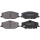 Brake pad set with acoustic wear warning 15 mm A.B.S. for SUZUKI JIMNY