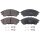 Brake pad set with wear warning 18.9 mm A.B.S. for FORD RANGER and others