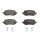 Brake pad set not for wear warning indicator 14.5 mm A.B.S. for FORD PUMA